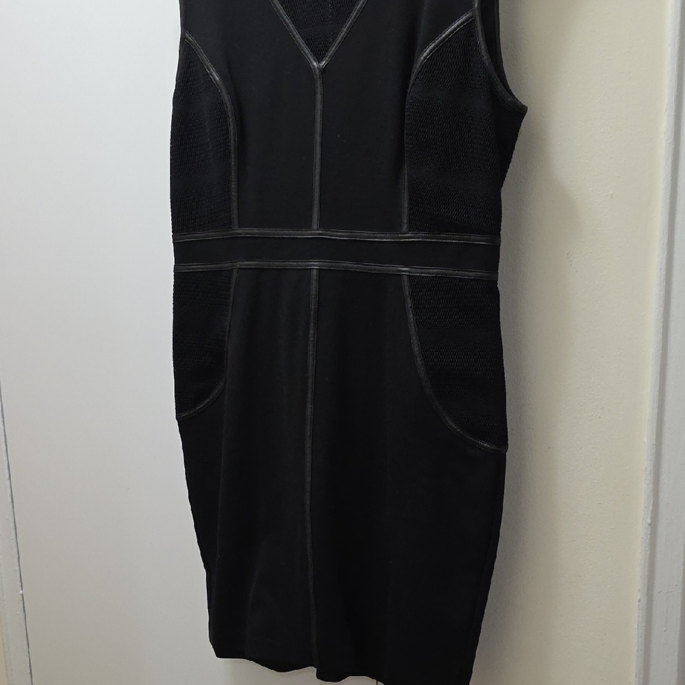 bebe Black Mesh Panel Mini Dress - Picture 2 of 7